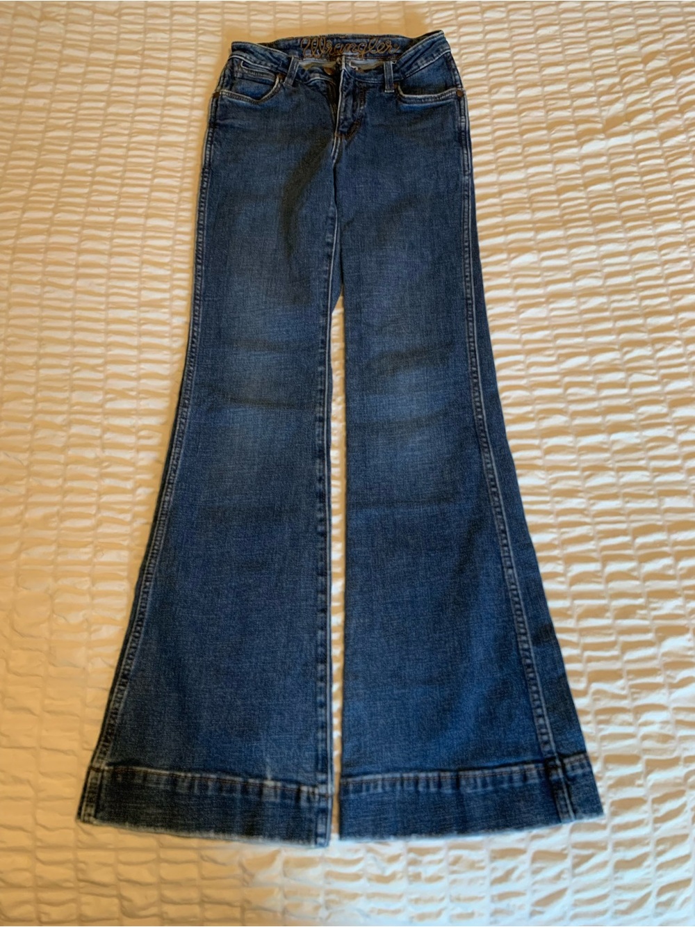 Wrangler Retro High Rise Trouser Jeans 25x34 Faithlyn Green Jean